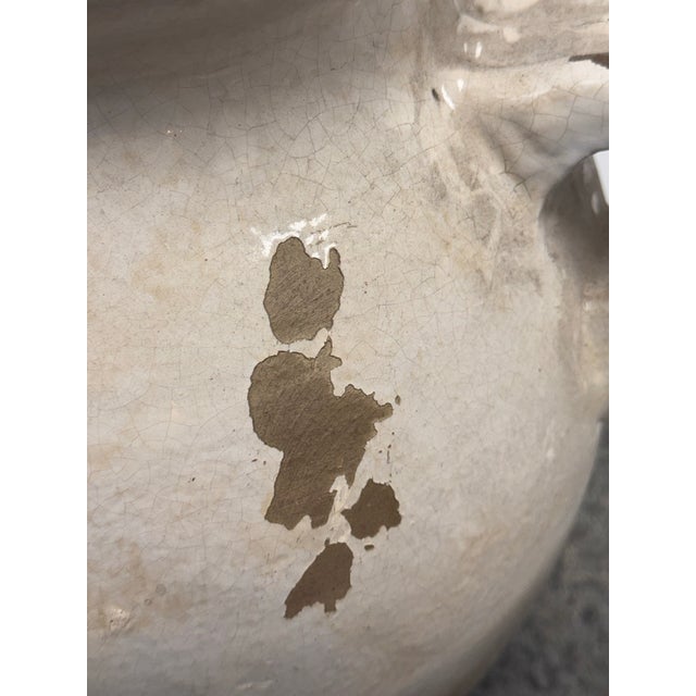Pottery Barn Tuscan Handcrafted Terracotta Double-Handled Urns, Set of Three For Sale - Image 9 of 12