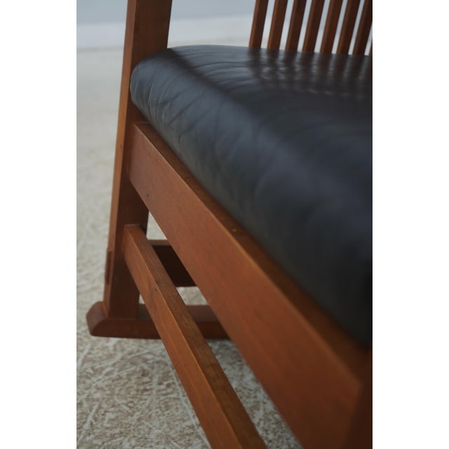 Stickley Mission Cherry Spindle Rocking Chair For Sale - Image 13 of 18