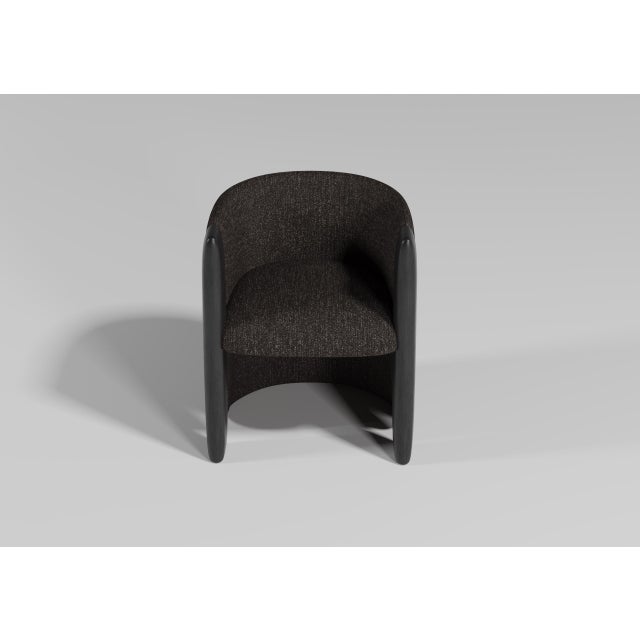 Not Yet Made - Made To Order Sunset Chair in Teal Fabric and Black Stained Ash by Javier Gomez For Sale - Image 5 of 5