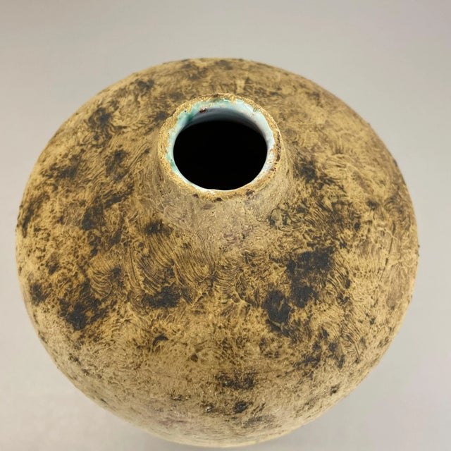 Brown Large Ceramic Studio Pottery Vase by Gerhard Liebenthron, Germany, 1960s For Sale - Image 8 of 17