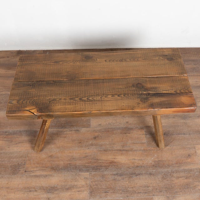 Rustic 20th Century Rustic Splay Peg Leg Coffee Table From Hungary For Sale - Image 3 of 10