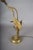 Art Deco Gilt Brass Sculpted Crane Table Lamp with Frosted Glass Shade, Europe, 1930s For Sale - Image 4 of 9