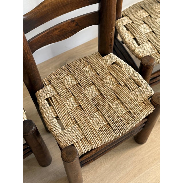 Vintage Set of Four Attributed to Charles Dudouyt Chairs For Sale In Denver - Image 6 of 8