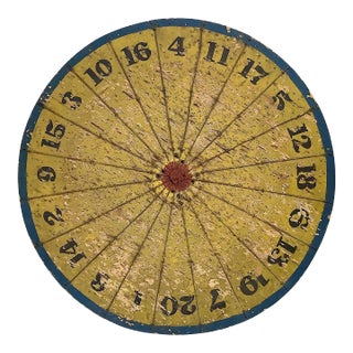 Early Wood Handmade Dartboard For Sale