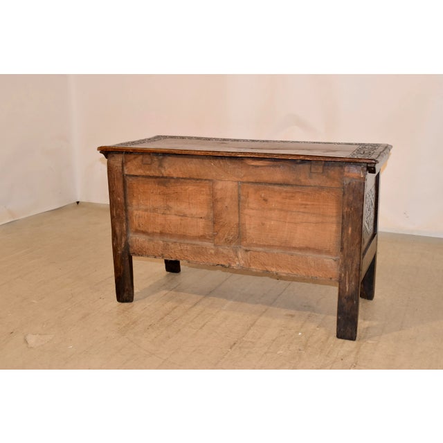 Late 17th-Early 18th Century Carved Blanket Chest For Sale - Image 10 of 11