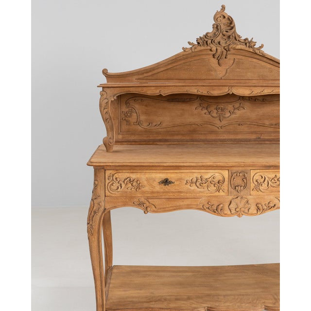 Amber 19th Century France Louis XV Amber Wood Console Table For Sale - Image 8 of 10