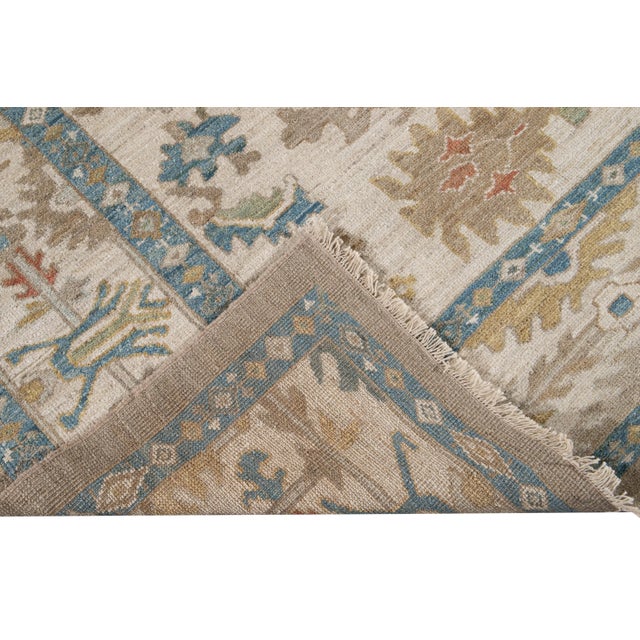 Modern Sultanabad Wool Rug For Sale - Image 10 of 11