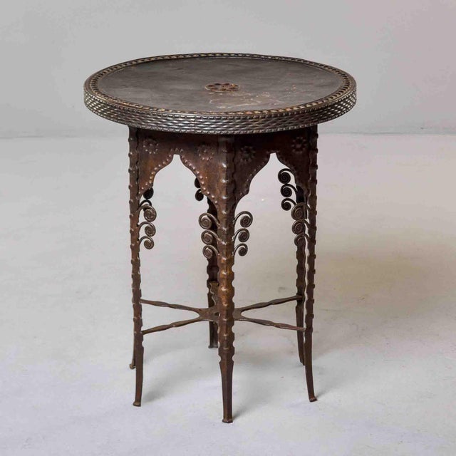 Early 20th Century French Metal Side or Garden Table For Sale - Image 9 of 12
