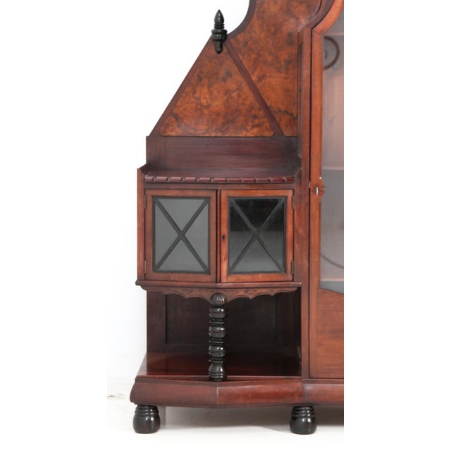 Dutch Art Deco Walnut and Burl Vitrine by Max Coini, 1920s For Sale - Image 11 of 15