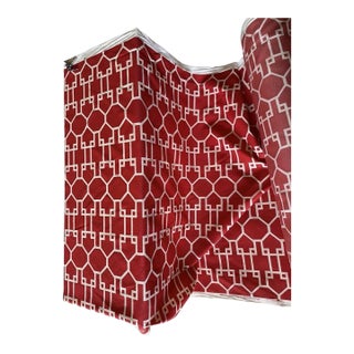 Quadrille Red Brighton Reverse 300426f Fabric Gorgeous 5 Yards For Sale