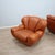 Large Italian Organic Leather Clamshell Lounge Chairs, 1970s, Set of 2 For Sale - Image 12 of 15