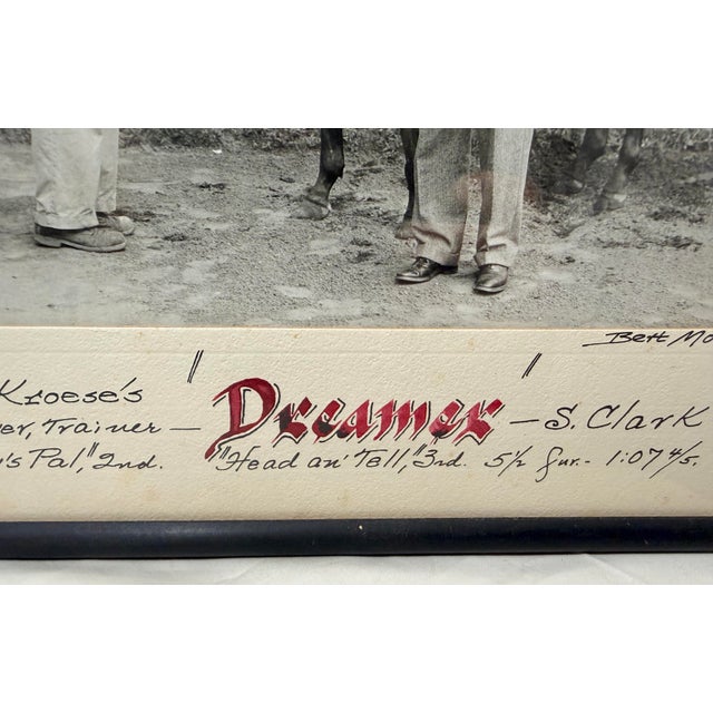 Vintage 47 Original Bert Morgan Dreamer Jamaica Horse Racing Jockey Photograph For Sale - Image 13 of 13
