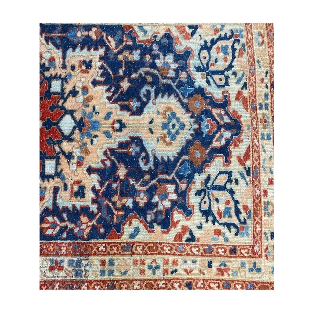 1950s Old Vintage Persian Bakhtiari Area Rug 4x6 For Sale In Dallas - Image 6 of 12