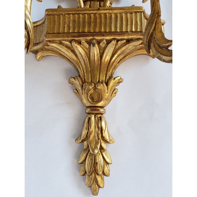 Vintage Decorative Crafts Inc Neoclassical Style Gilt Sconces a Pair