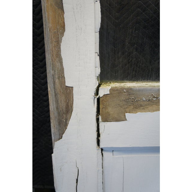 Antique Oak 6 Pane Barn Door Farmhouse Rustic Reclaimed Salvage 48" X 94 For Sale - Image 11 of 12
