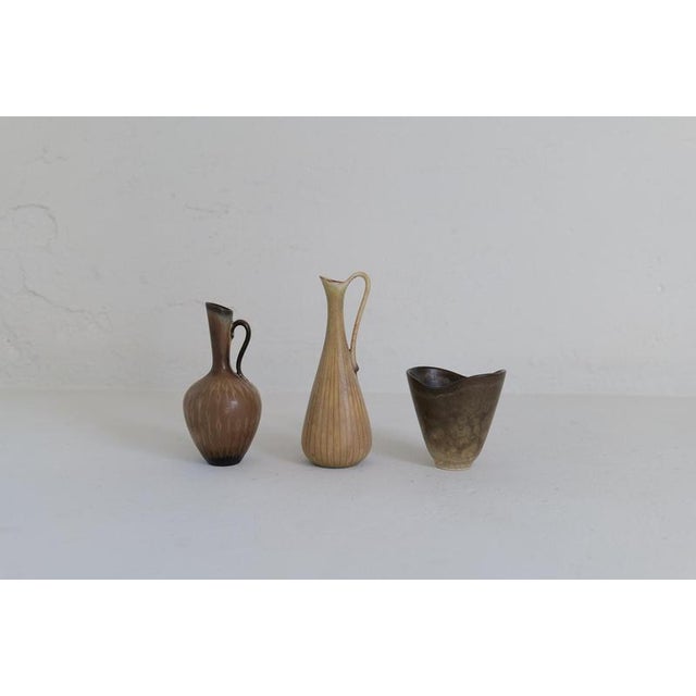 Swedish Ceramic Vessels by Gunnar Nylund for Rörstrand, 1950s, Set of 3 For Sale - Image 11 of 18
