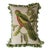 Vintage Needlepoint Green Parrot Down Feather Filled Pillow For Sale