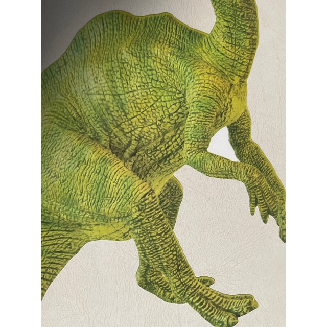 1970s 1970s Cool Pair of Jurassic Dinosaurs Collages Framed For Sale - Image 5 of 10
