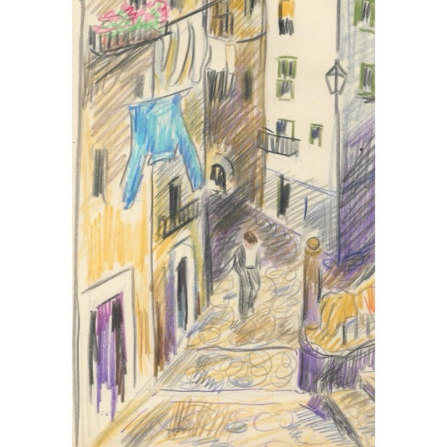 Grace Spongberg (American, 1906-1992) oil pastel on paper, and estate stamp on reverse. Grace Spongberg grew up on W....