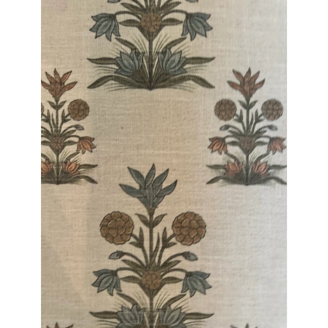 Wellesley Hall Linen Fabric Margaret Poppy 4 Yards For Sale - Image 4 of 7