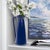 Bella Sapphire Blue Short Ceramic Pitcher For Sale - Image 11 of 11