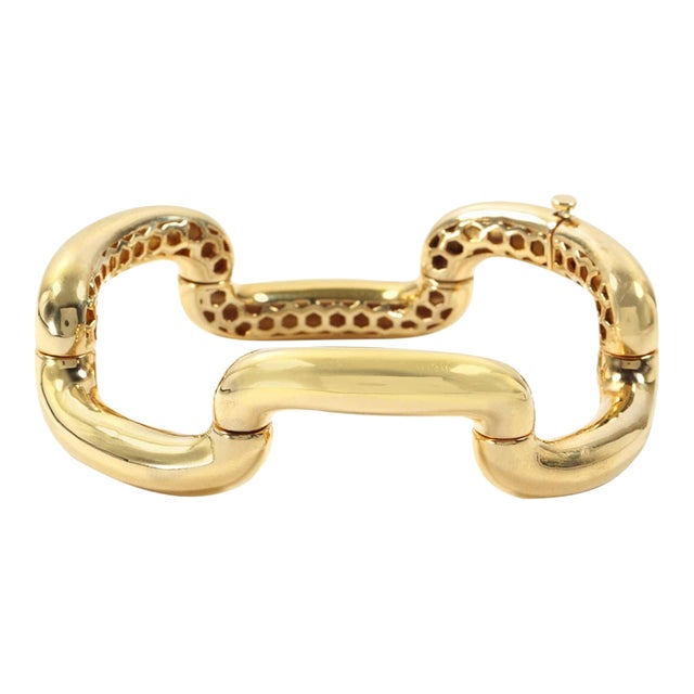 18kt Yellow Gold Tubular Bracelet For Sale