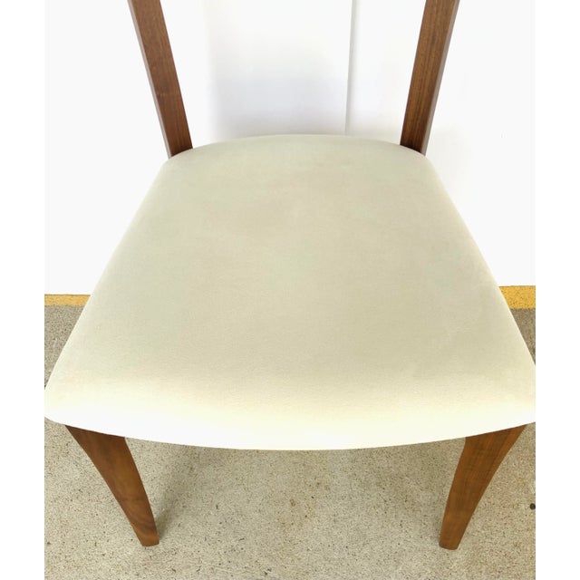 Copeland Co. Modern Ivory Suede Ingrid Side Chair For Sale - Image 4 of 8