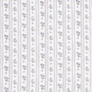 Sample - Schumacher Cabanon Stripe Fabric in Violet For Sale
