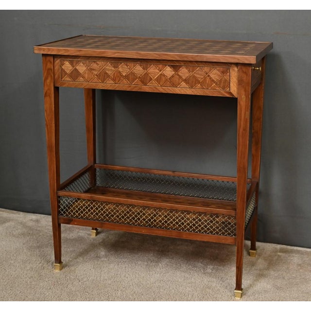 Louis XVI Style Mahogany Marquetry Coffee Table, 1920s For Sale - Image 4 of 16