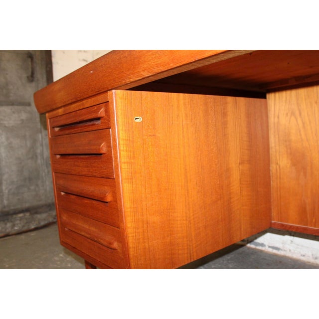 Mid-Century Double-Sided Teak "No. 12" Desk by k.b. Simonsen for Faarup Møbelfabrik For Sale - Image 18 of 18