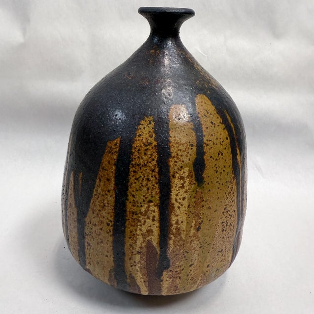 David Cressey Mid-Century Modern Sculptural Pottery Vase Earth Tones For Sale - Image 4 of 8