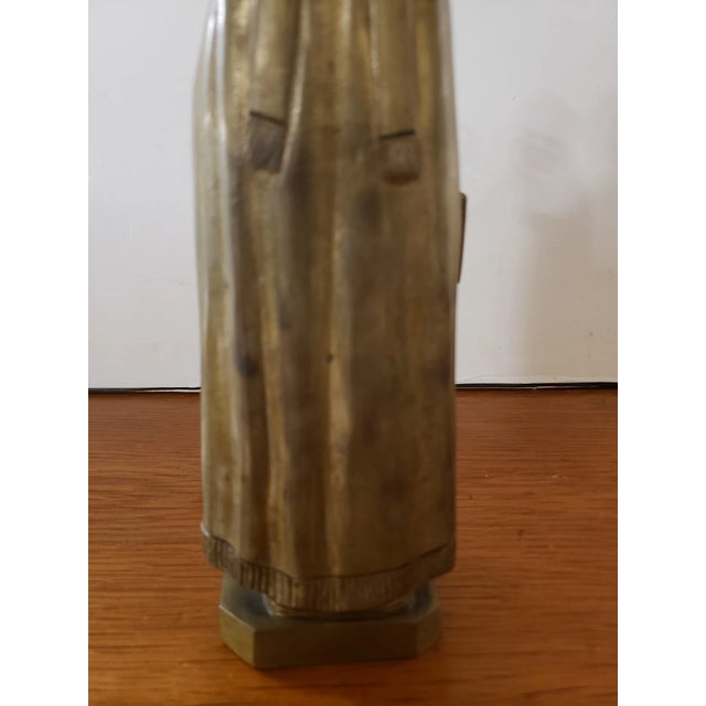Late 19th Century French Victorian Catholic St. Augustine of Hippo Gilded Bronze Figurine For Sale In New Orleans - Image 6 of 10
