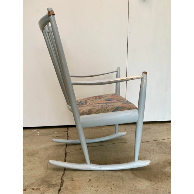 1970s. Rocking Chair Mid- Century Danish Rocking Chair in the Manner of Niels Eilersen For Sale - Image 11 of 12