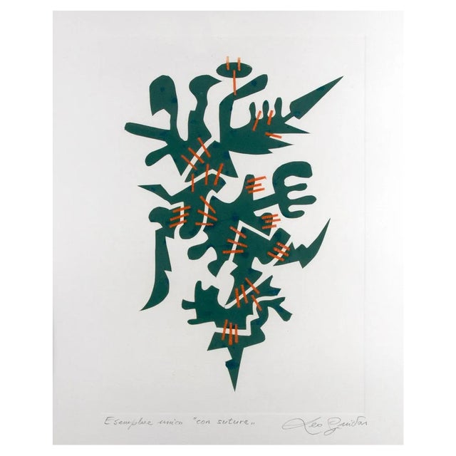 Leo Guida, Con Suture, Original Lithograph on Paper, 1985 For Sale