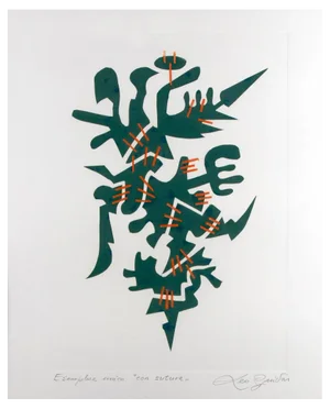 Leo Guida, Con Suture, Original Lithograph on Paper, 1985