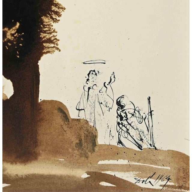 Veni, Domine Jesu is a Color lithograph on heavy rag paper realized in 1964. It is part of Biblia Sacra vulgatæ edition is...