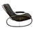 Brown Vintage Bauhaus Leather and Chrome Rocking Lounge Chair, 1980s For Sale - Image 8 of 9