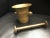 Vintage Early 1900's Hand Hammered European Brass Mortar and Pestle For Sale - Image 4 of 4