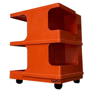 Mid-Century Italian Space Age Bar Trolley or Side Table by Giovanni Pelis for Stile Neolt, 1960s For Sale