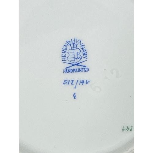 Chinese Bouquet Apponyi Green Dinner Plates from Herend, 1980s, Set of 18 For Sale - Image 4 of 5