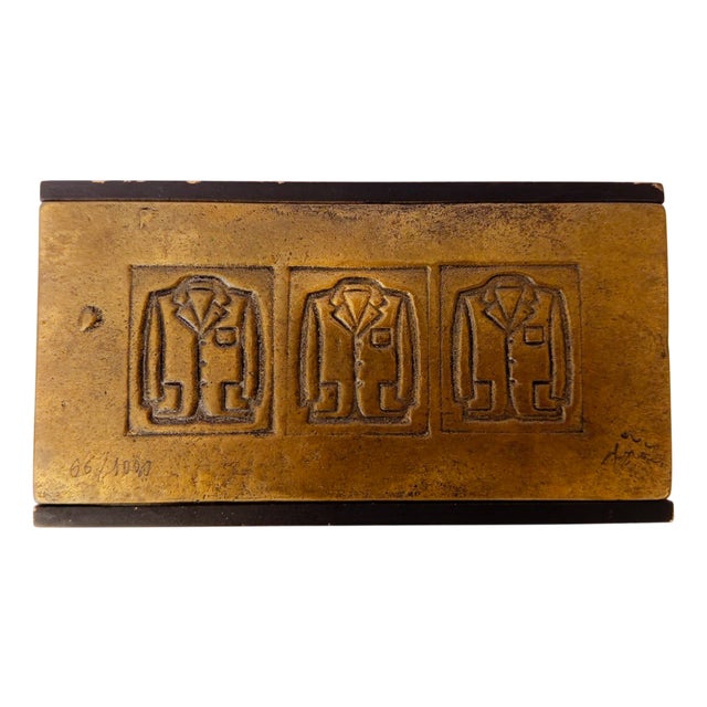 Tino Stefanoni, Jackets, Multiple Bronze Sculpture on Wood, 1970s For Sale