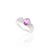 Not Yet Made - Made To Order Vivid Pink Sapphire & Diamond Cluster Statement Ring Size 7 in 18k White Gold For Sale - Image 5 of 10