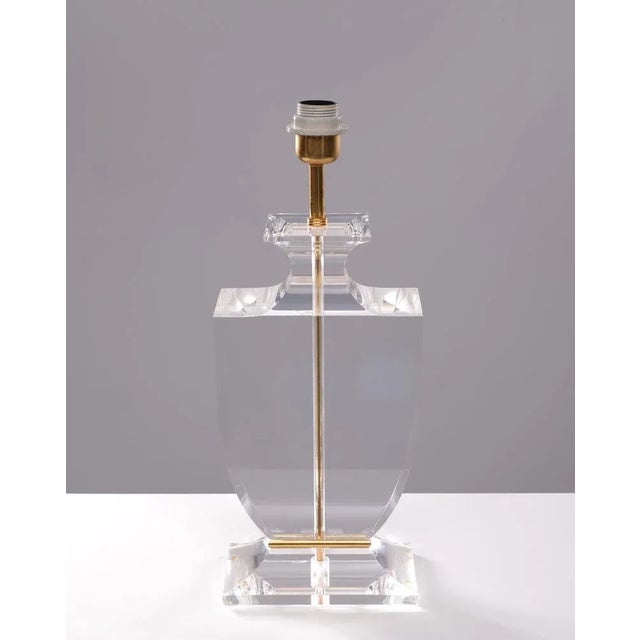 Regency Acrylic Glass Table Lamp, France, 1970s For Sale - Image 6 of 10