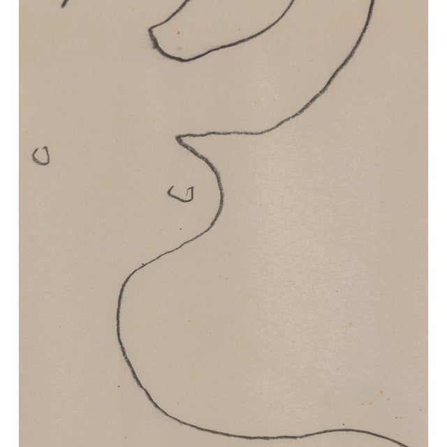 Roger Hilton (British, 1911-1975), Seated Female Nude, Charcoal on Paper, apparently unsigned, cerused wood frame. Image:...