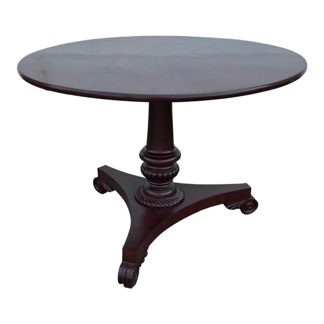 19th Century English Regency Mahogany Center Table For Sale