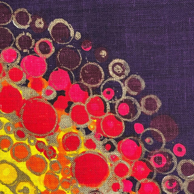 Vintage Danish Hand-Printed Textile Wall Hanging by Hans Jürgen Schöbel for Södahl, 1960s For Sale - Image 6 of 9