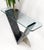 Late 20th Century V Shape Marble Base Thick Glass Top Modern Custom Design Console Table For Sale - Image 6 of 12