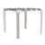 Brown Jordan Kantan Aluminum Stacking Stool/Occasional Table in Shade with Spa Suncloth Strapping For Sale