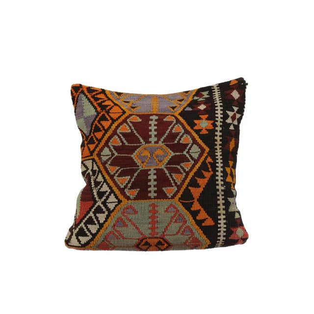 Turkish Kilim Pillow Cover For Sale - Image 4 of 4