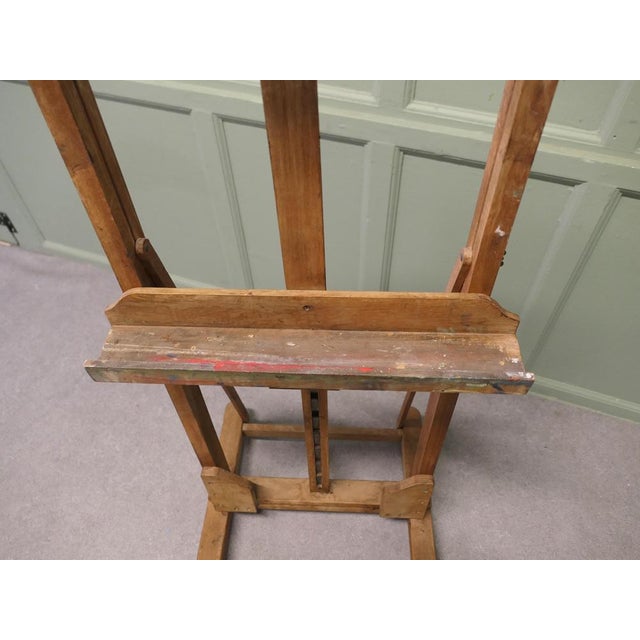 Paint Spattered Adjustable Easel, 1920 For Sale - Image 6 of 7